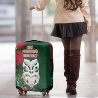 Maori Wheku Meri Kirihimete Personalised Luggage Cover All Green Indigenous Maori Motif LT9 - Polynesian Pride