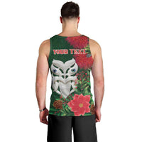 Maori Wheku Meri Kirihimete Personalised Men Tank Top All Green Indigenous Maori Motif LT9 - Polynesian Pride