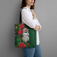 Maori Wheku Meri Kirihimete Personalised Tote Bag All Green Indigenous Maori Motif LT9 - Polynesian Pride