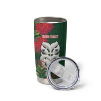 Maori Wheku Meri Kirihimete Personalised Tumbler Cup All Green Indigenous Maori Motif LT9 - Polynesian Pride