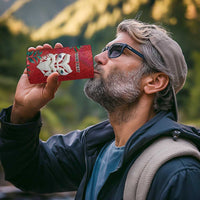 Maori Wheku Meri Kirihimete Personalised 4 in 1 Can Cooler Tumbler All Red Indigenous Maori Motif LT9 - Polynesian Pride
