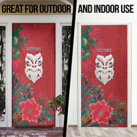 Maori Wheku Meri Kirihimete Personalised Door Cover All Red Indigenous Maori Motif LT9 - Polynesian Pride