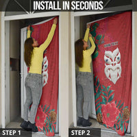 Maori Wheku Meri Kirihimete Personalised Door Cover All Red Indigenous Maori Motif LT9 - Polynesian Pride