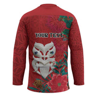 Maori Wheku Meri Kirihimete Personalised Hockey Jersey All Red Indigenous Maori Motif LT9 - Polynesian Pride