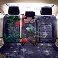 Tui Meri Kirihimete Personalised Back Car Seat Cover Pohutukawa Flowers Blue Motif LT9 - Polynesian Pride