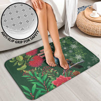 Tui Meri Kirihimete Personalised Bathroom Set Pohutukawa Flowers Green Motif LT9 - Polynesian Pride