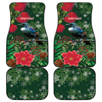 Tui Meri Kirihimete Personalised Car Mats Pohutukawa Flowers Green Motif LT9 - Polynesian Pride