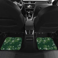 Tui Meri Kirihimete Personalised Car Mats Pohutukawa Flowers Green Motif LT9 Set 2pcs - Back Green - Polynesian Pride