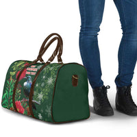 Tui Meri Kirihimete Personalised Travel Bag Pohutukawa Flowers Green Motif LT9 - Polynesian Pride