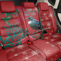 Tui Meri Kirihimete Personalised Back Car Seat Cover Pohutukawa Flowers Red Motif LT9 - Polynesian Pride