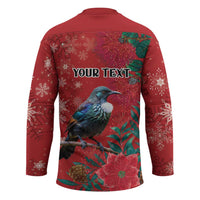 Tui Meri Kirihimete Personalised Hockey Jersey Pohutukawa Flowers Red Motif LT9 - Polynesian Pride