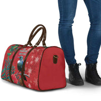 Tui Meri Kirihimete Personalised Travel Bag Pohutukawa Flowers Red Motif LT9 - Polynesian Pride