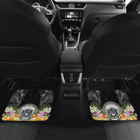 Pasifika Vibes Festival 2024 Car Mats Kanaka Maoli With Hawaiian Islands LT9 Set 2pcs - Back Black - Polynesian Pride