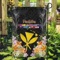 Pasifika Vibes Festival 2024 Garden Flag Kanaka Maoli With Hawaiian Islands LT9 Garden Flag Black - Polynesian Pride
