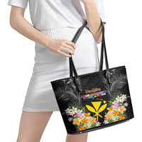 Pasifika Vibes Festival 2024 Leather Tote Bag Kanaka Maoli With Hawaiian Islands LT9 - Polynesian Pride