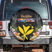 Pasifika Vibes Festival 2024 Spare Tire Cover Kanaka Maoli With Hawaiian Islands LT9 Black - Polynesian Pride