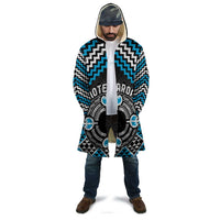 Personalised Aotearoa Niho Taniwha Motif Cloak Blue Style - Polynesian Pride