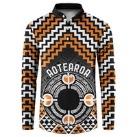 Personalised Aotearoa Niho Taniwha Motif Button Sweatshirt Gold Style