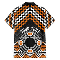Personalised Aotearoa Niho Taniwha Motif Family Matching Short Sleeve Bodycon Dress and Hawaiian Shirt Gold Style LT9 - Polynesian Pride