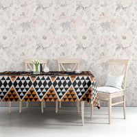 Personalised Aotearoa Niho Taniwha Motif Tablecloth Gold Style