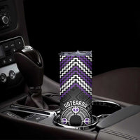 Personalised Aotearoa Niho Taniwha Motif Skinny Tumbler Violet Style