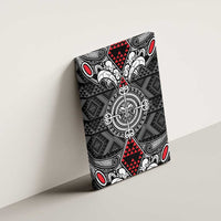 Black Aotearoa Taniko Motif Canvas Wall Art Vintage Maori New Zealand Tribal Art Pattern LT9 - Polynesian Pride