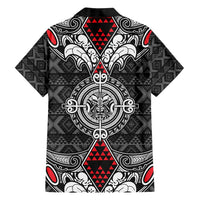 Black Aotearoa Tanilo Motif Family Matching Tank Maxi Dress and Hawaiian Shirt Vintage Maori New Zealand Tribal Art Pattern LT9 - Polynesian Pride