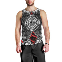Black Aotearoa Tanilo Motif Men Tank Top Vintage Maori New Zealand Tribal Art Pattern LT9 - Polynesian Pride