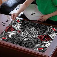 Black Aotearoa Taniko Motif Puzzle Vintage Maori New Zealand Tribal Art Pattern LT9 - Polynesian Pride