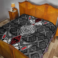 Black Aotearoa Taniko Motif Quilt Vintage Maori New Zealand Tribal Art Pattern LT9 - Polynesian Pride