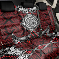 Red Aotearoa Taniko Motif Back Car Seat Cover Vintage Maori New Zealand Tribal Art Pattern LT9 - Polynesian Pride