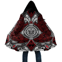 Red Aotearoa Taniko Motif Cloak Vintage Maori New Zealand Tribal Art Pattern LT9 Unisex Red - Polynesian Pride