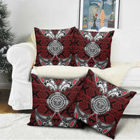 Red Aotearoa Taniko Motif Pillow Cover Vintage Maori New Zealand Tribal Art Pattern LT9 - Polynesian Pride