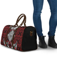 Red Aotearoa Taniko Motif Travel Bag Vintage Maori New Zealand Tribal Art Pattern LT9 - Polynesian Pride