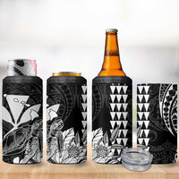 Kakau Polynesian Tribal Hawaiian Turtle 4 in 1 Can Cooler Tumbler with Kanaka Maoli Black LT9 - Polynesian Pride