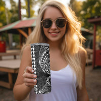 Kakau Polynesian Tribal Hawaiian Turtle Skinny Tumbler with Kanaka Maoli Black LT9 - Polynesian Pride