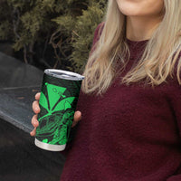 Kakau Polynesian Tribal Hawaiian Turtle Tumbler Cup with Kanaka Maoli Green LT9 - Polynesian Pride