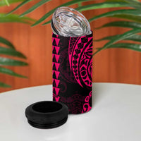 Kakau Polynesian Tribal Hawaiian Turtle 4 in 1 Can Cooler Tumbler with Kanaka Maoli Pink LT9 - Polynesian Pride