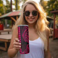 Kakau Polynesian Tribal Hawaiian Turtle Skinny Tumbler with Kanaka Maoli Pink LT9 - Polynesian Pride