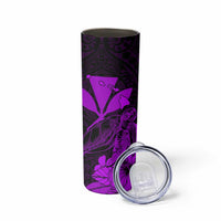 Kakau Polynesian Tribal Hawaiian Turtle Skinny Tumbler with Kanaka Maoli Purple LT9 - Polynesian Pride