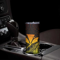 Kakau Polynesian Tribal Hawaiian Turtle Skinny Tumbler with Kanaka Maoli Reggae LT9 - Polynesian Pride