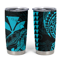 Kakau Polynesian Tribal Hawaiian Turtle Tumbler Cup with Kanaka Maoli Teal LT9 Teal - Polynesian Pride