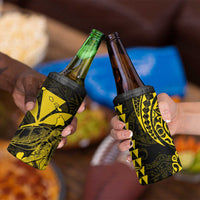 Kakau Polynesian Tribal Hawaiian Turtle 4 in 1 Can Cooler Tumbler with Kanaka Maoli Yellow LT9 - Polynesian Pride