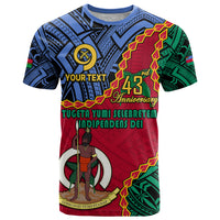 Custom Shefa Province 43rd Anniversary Vanuatu T Shirt Tugeta Yumi Selebretem Indipendens Dei LT9 Red - Polynesian Pride