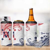 Kingdom of Uvea 1842-1860 Personalized 4 in 1 Can Cooler Tumbler Wallis and Futuna Polynesian Tribal Pattern LT9 - Polynesian Pride