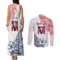 Kingdom of Uvea 1842-1860 Personalized Couples Matching Tank Maxi Dress and Long Sleeve Button Shirt Wallis and Futuna Polynesian Tribal Pattern LT9 - Polynesian Pride