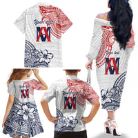Kingdom of Uvea 1842-1860 Personalized Family Matching Off The Shoulder Long Sleeve Dress and Hawaiian Shirt Wallis and Futuna Polynesian Tribal Pattern LT9 - Polynesian Pride