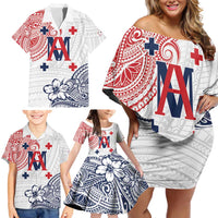 Kingdom of Uvea 1842-1860 Personalized Family Matching Off Shoulder Short Dress and Hawaiian Shirt Wallis and Futuna Polynesian Tribal Pattern LT9 - Polynesian Pride