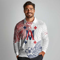 Kingdom of Uvea 1842-1860 Personalized Long Sleeve Polo Shirt Wallis and Futuna Polynesian Tribal Pattern LT9 - Polynesian Pride
