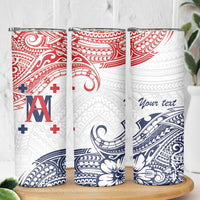 Kingdom of Uvea 1842-1860 Personalized Skinny Tumbler Wallis and Futuna Polynesian Tribal Pattern LT9 - Polynesian Pride